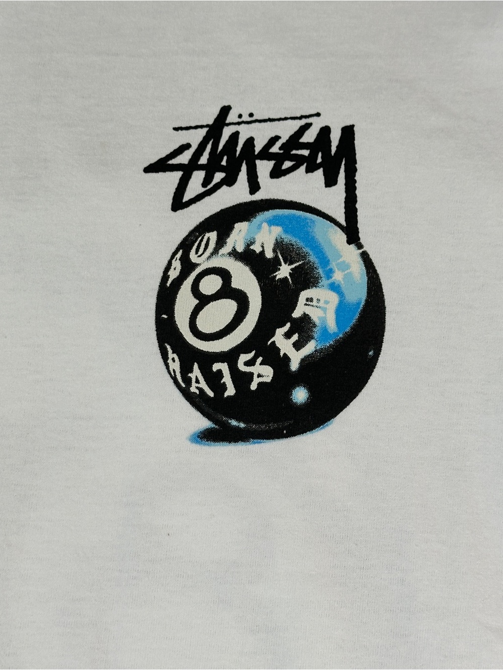 Stüssy 8 Ball Graphic Tee White Large NWT Short Sleeve Shirt - Picture 5 of 6